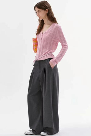 Macaron Color Knit Top