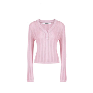 Macaron Color Knit Top