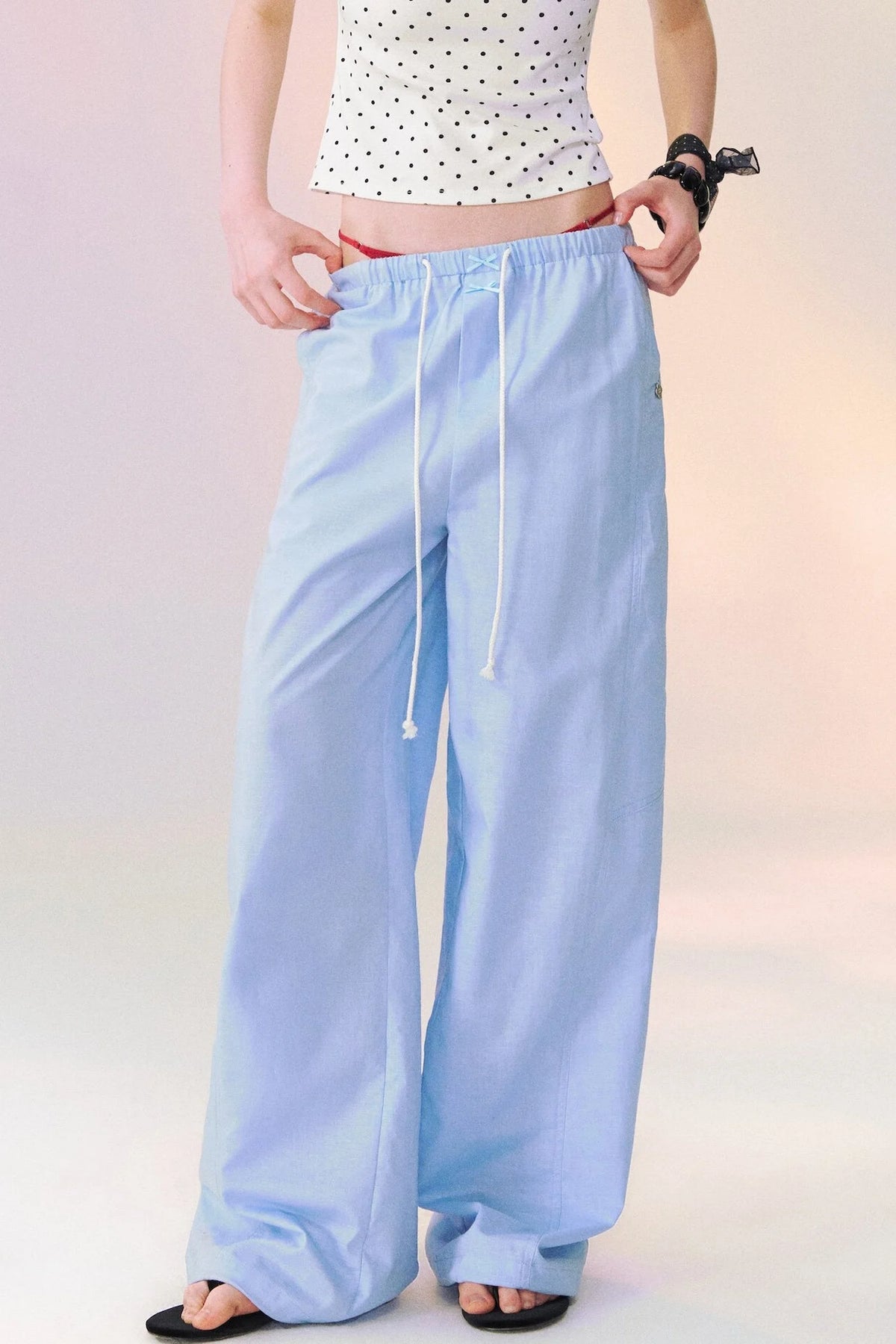 Macaron Color Wide Leg Pants