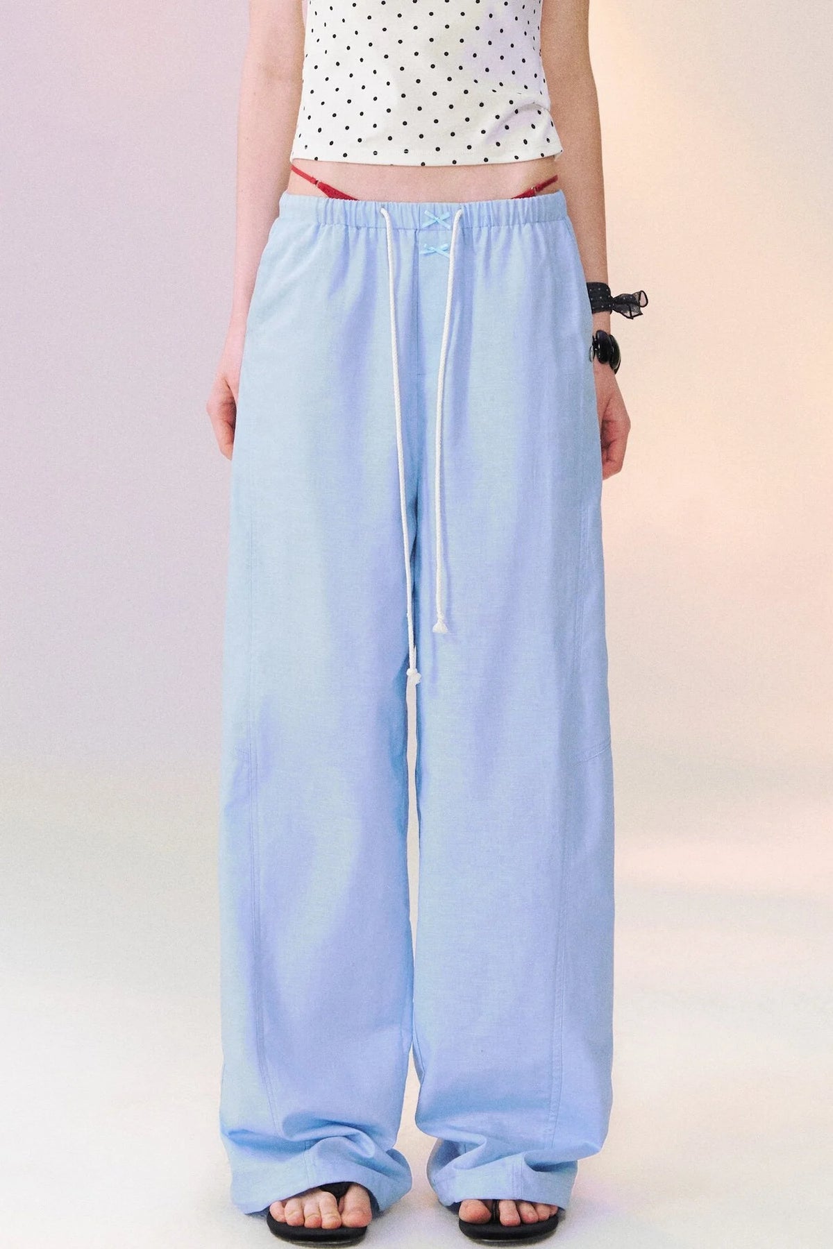 Macaron Color Wide Leg Pants