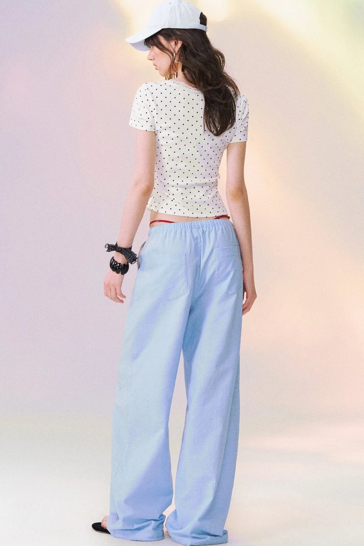 Macaron Color Wide Leg Pants