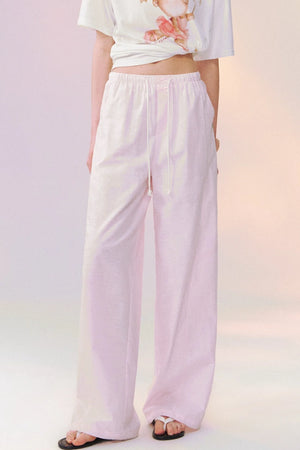 Macaron Color Wide Leg Pants