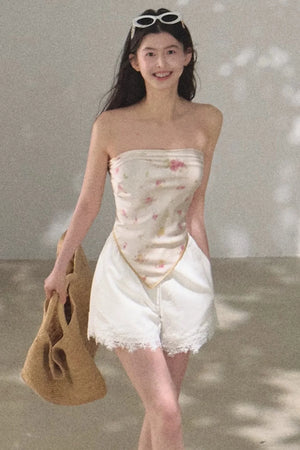 Magic Silk Contrast Edge Scarf Top