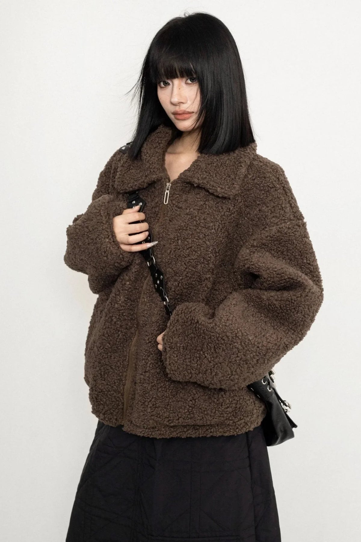 Maillard Brown Lambswool Coat