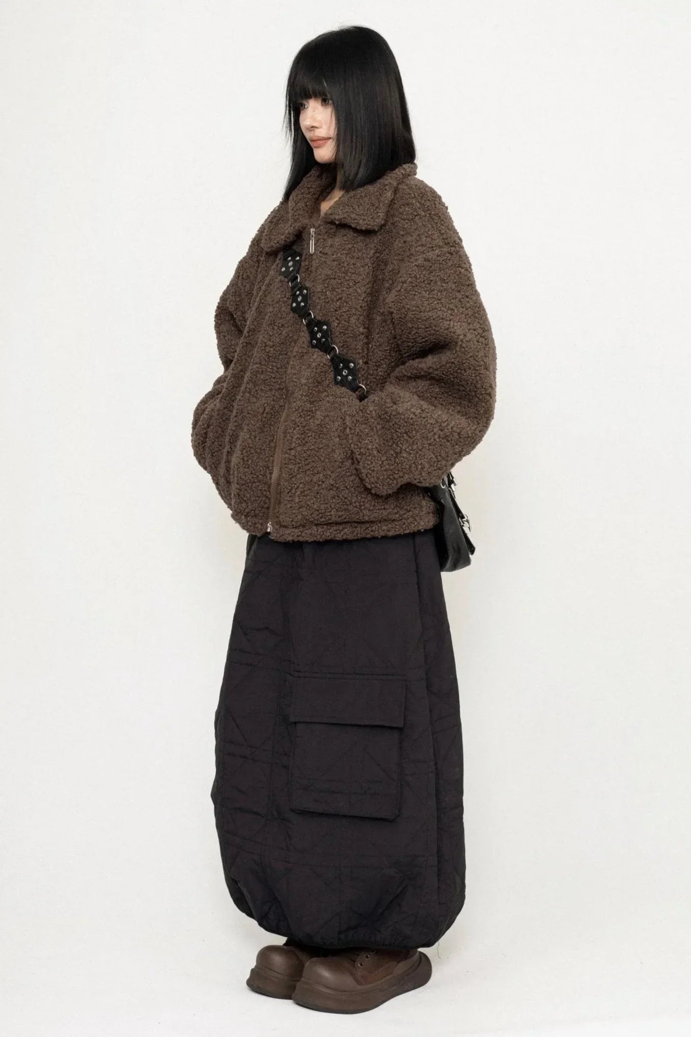 Maillard Brown Lambswool Coat