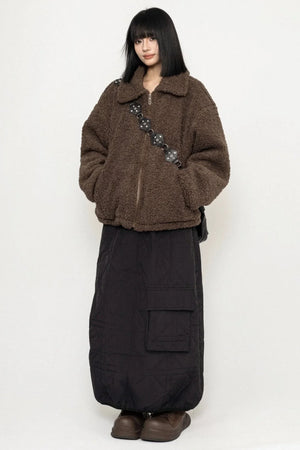 Maillard Brown Lambswool Coat