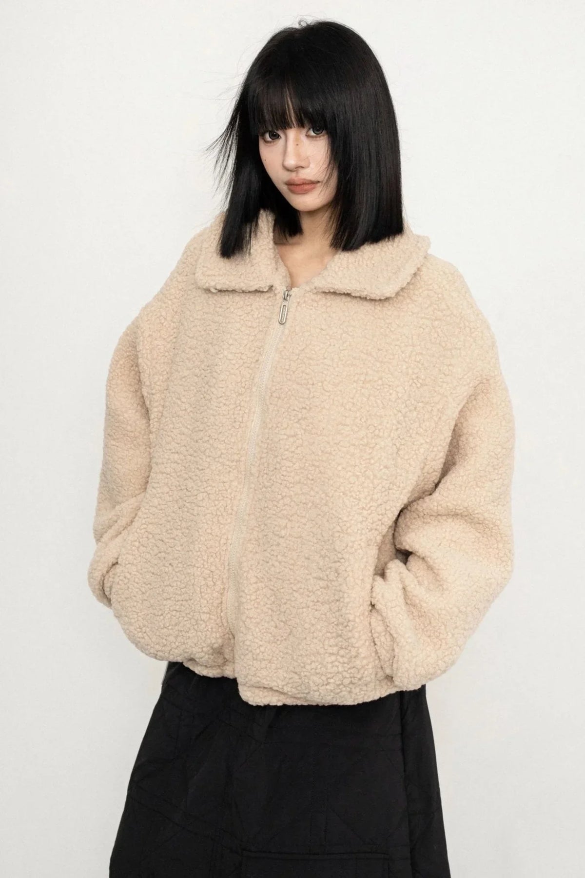 Maillard Brown Lambswool Coat