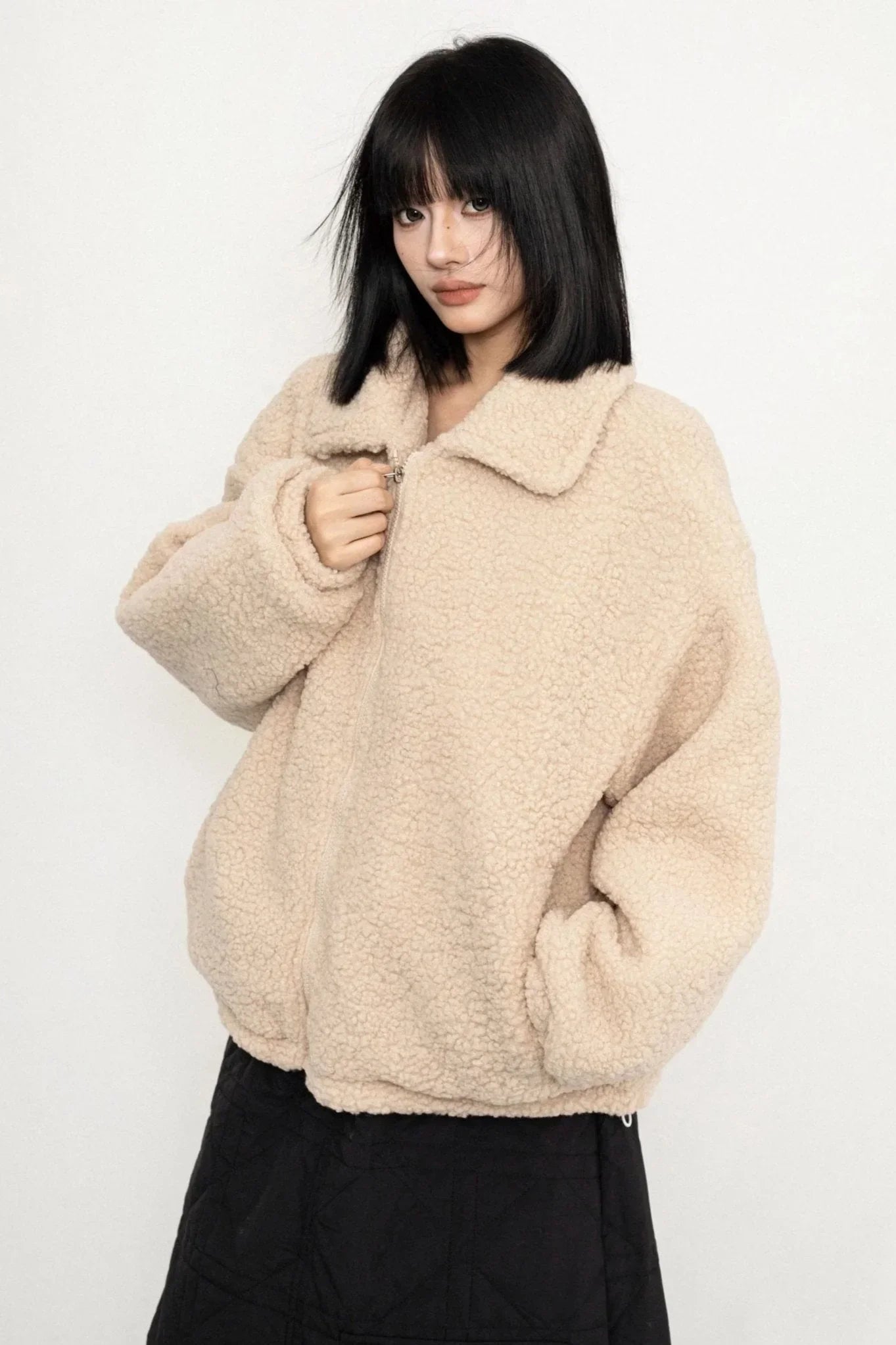 Maillard Brown Lambswool Coat