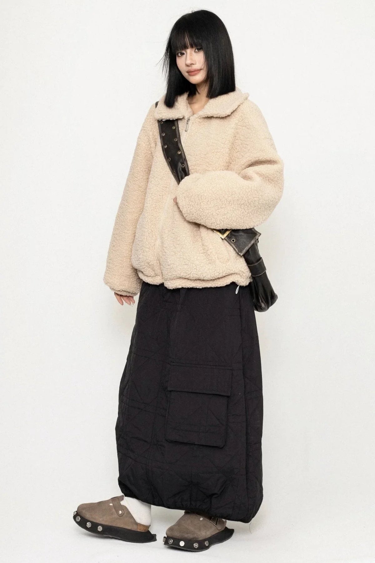 Maillard Brown Lambswool Coat