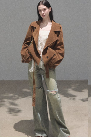 Maillard Caramel Retro Jacket Set