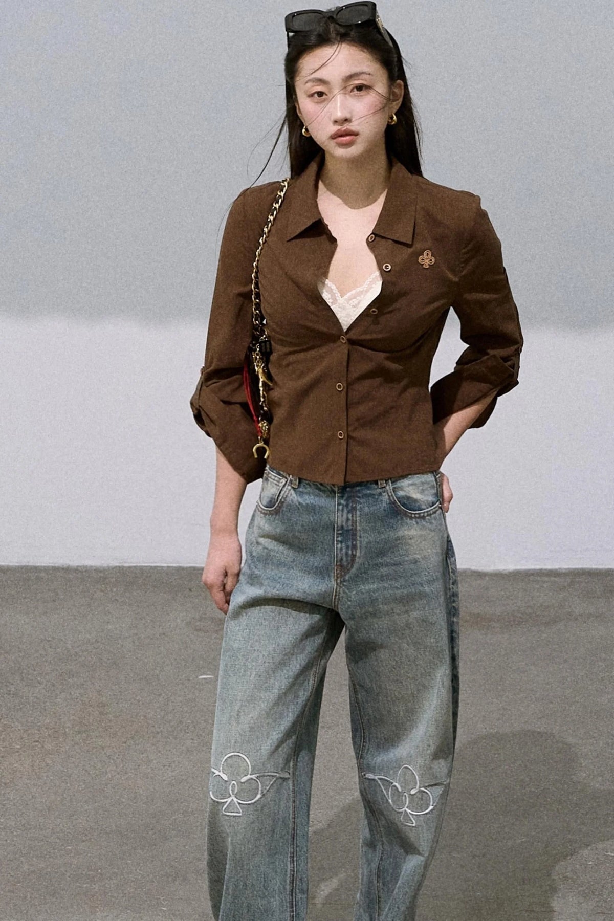 Maillard Cotton Linen Slim Shirt