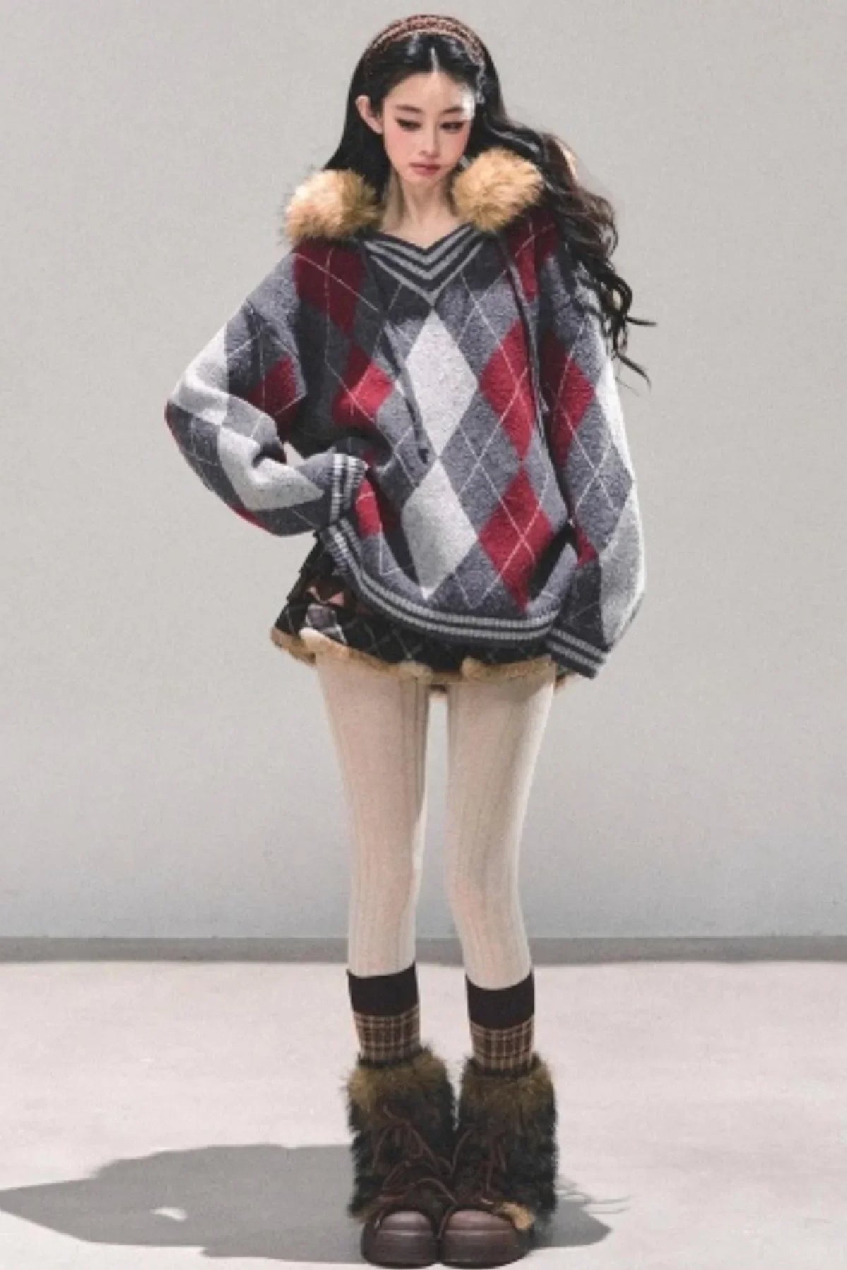 Maillard Poetry Plaid Skirt