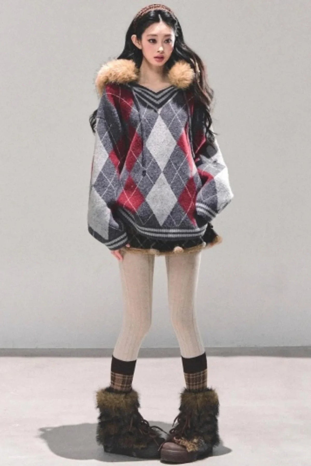 Maillard Poetry Plaid Skirt