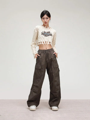 Maillard Straight-leg Loose Casual Pants