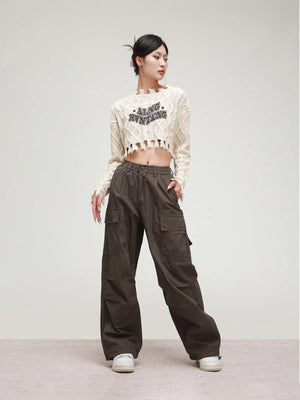 Maillard Straight-leg Loose Casual Pants