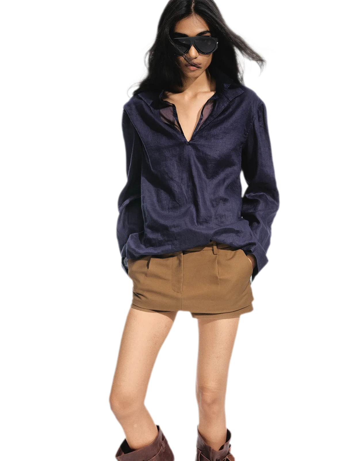 Textured Relaxed Linen Shirt