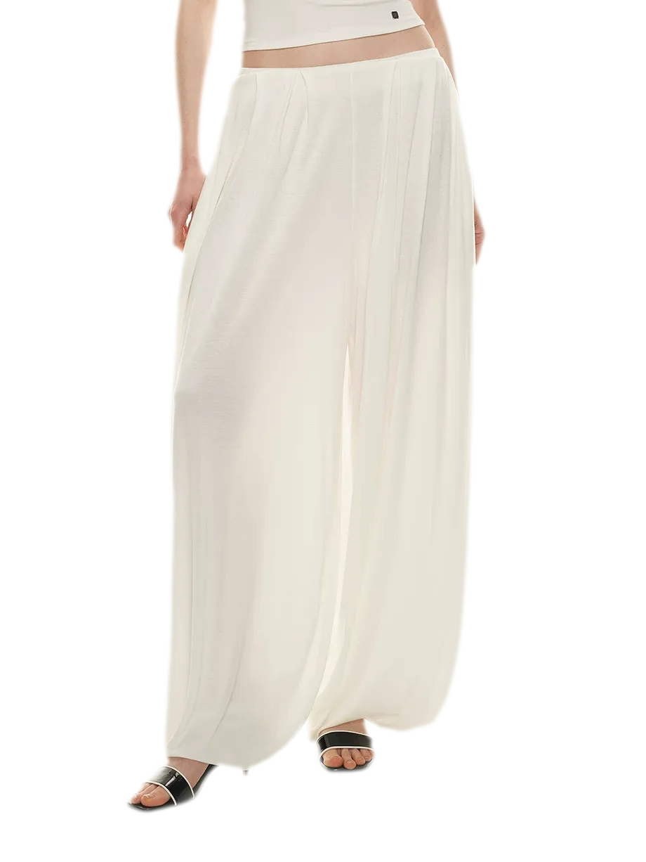 Tencel Blend Relaxed Wide-Leg Pants