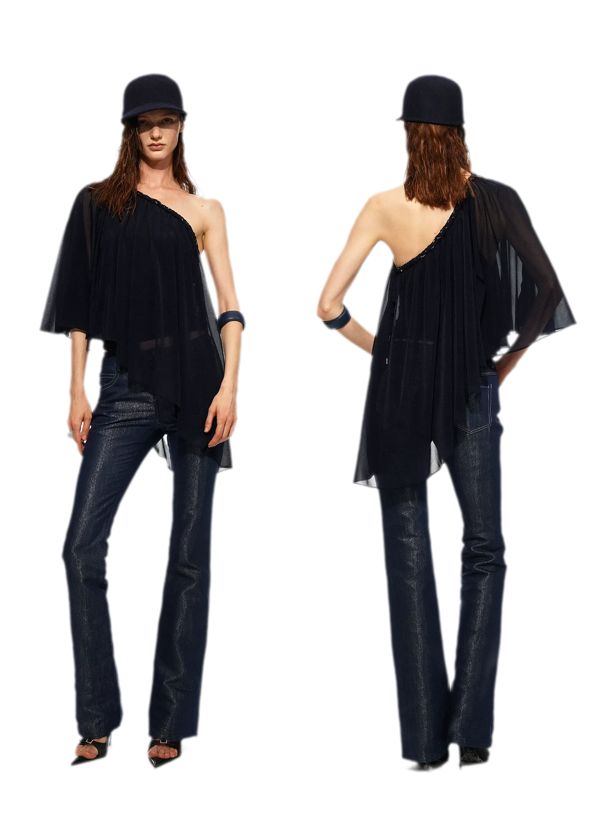 Pearl Sheen Flare Jeans