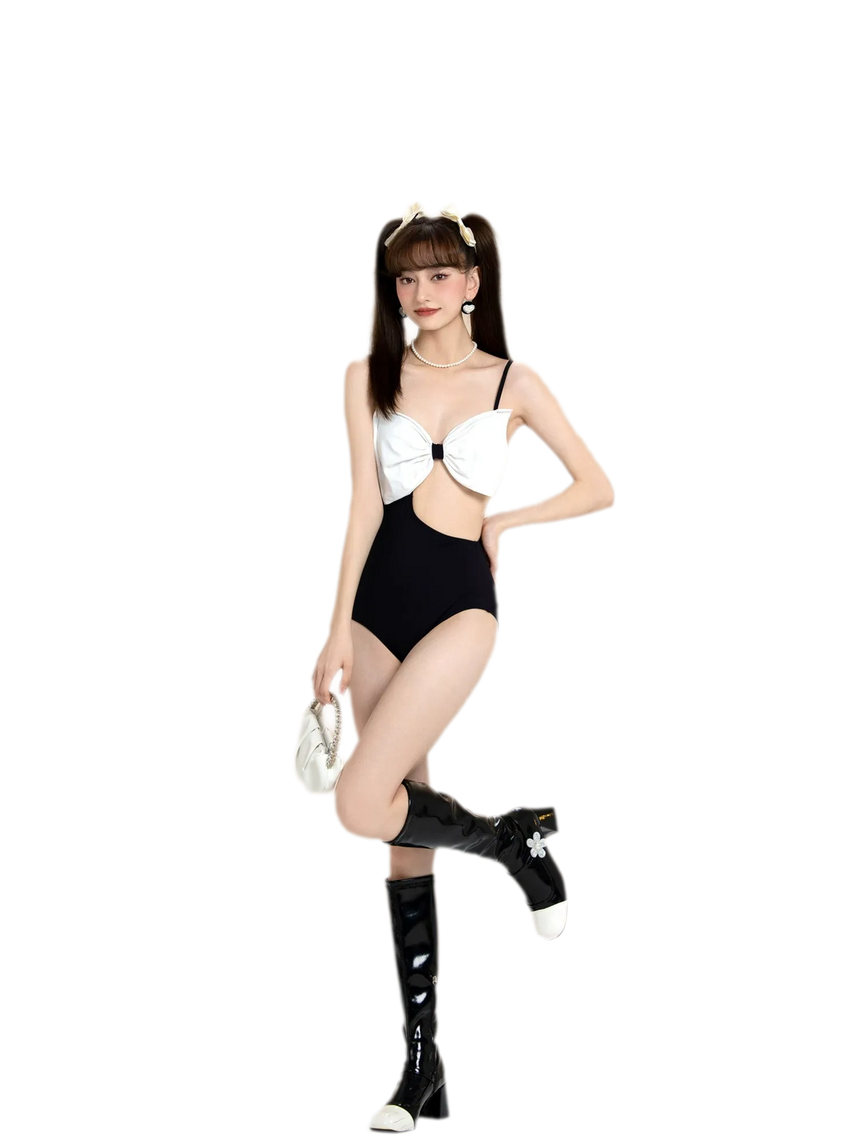 Cutout Bow One-Piece Swimsuit