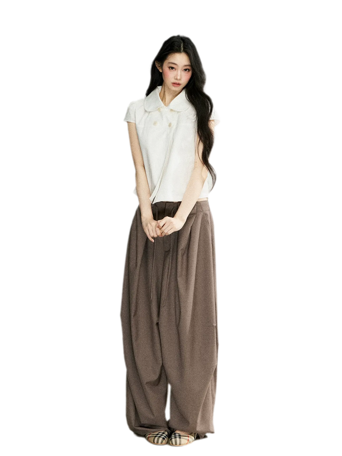 Pleated Wide Leg Pants