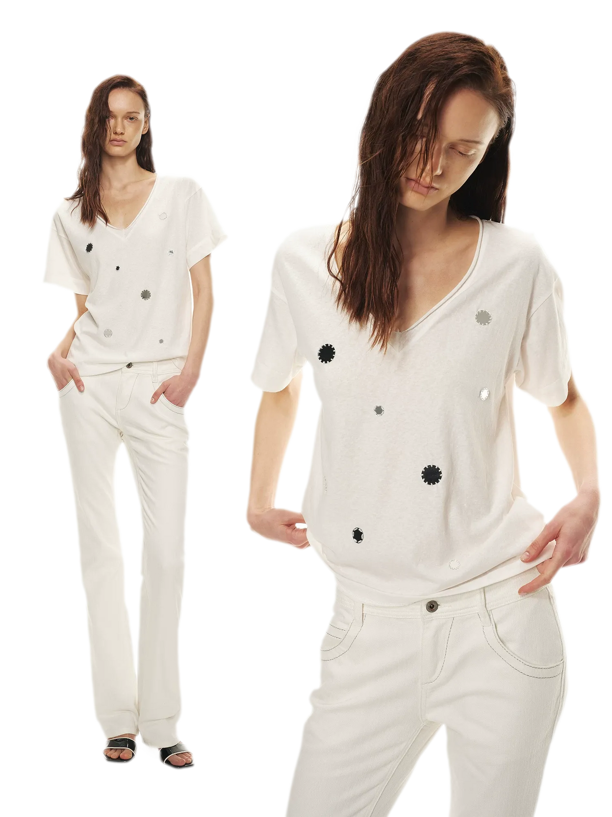 Relaxed Stylish V-Neck Short Sleeve T-Shirt