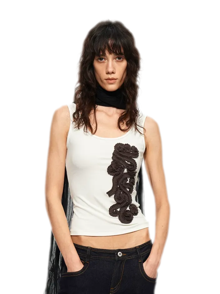 Lenzing Wool Embroidered Tank