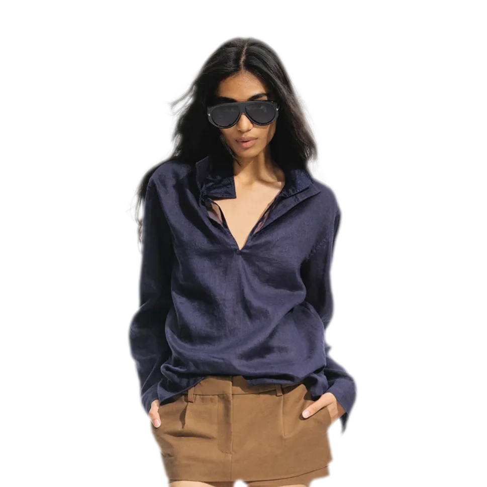 Textured Relaxed Linen Shirt