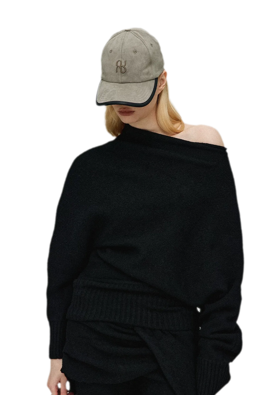Logo Embroidered Suede Baseball Cap