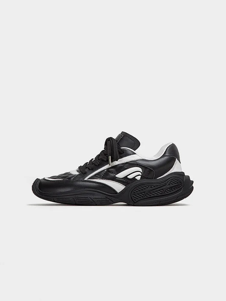 Quilted Height-Increase Sneakers