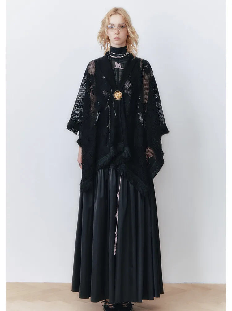 Hollow Woven Tassel Cloak
