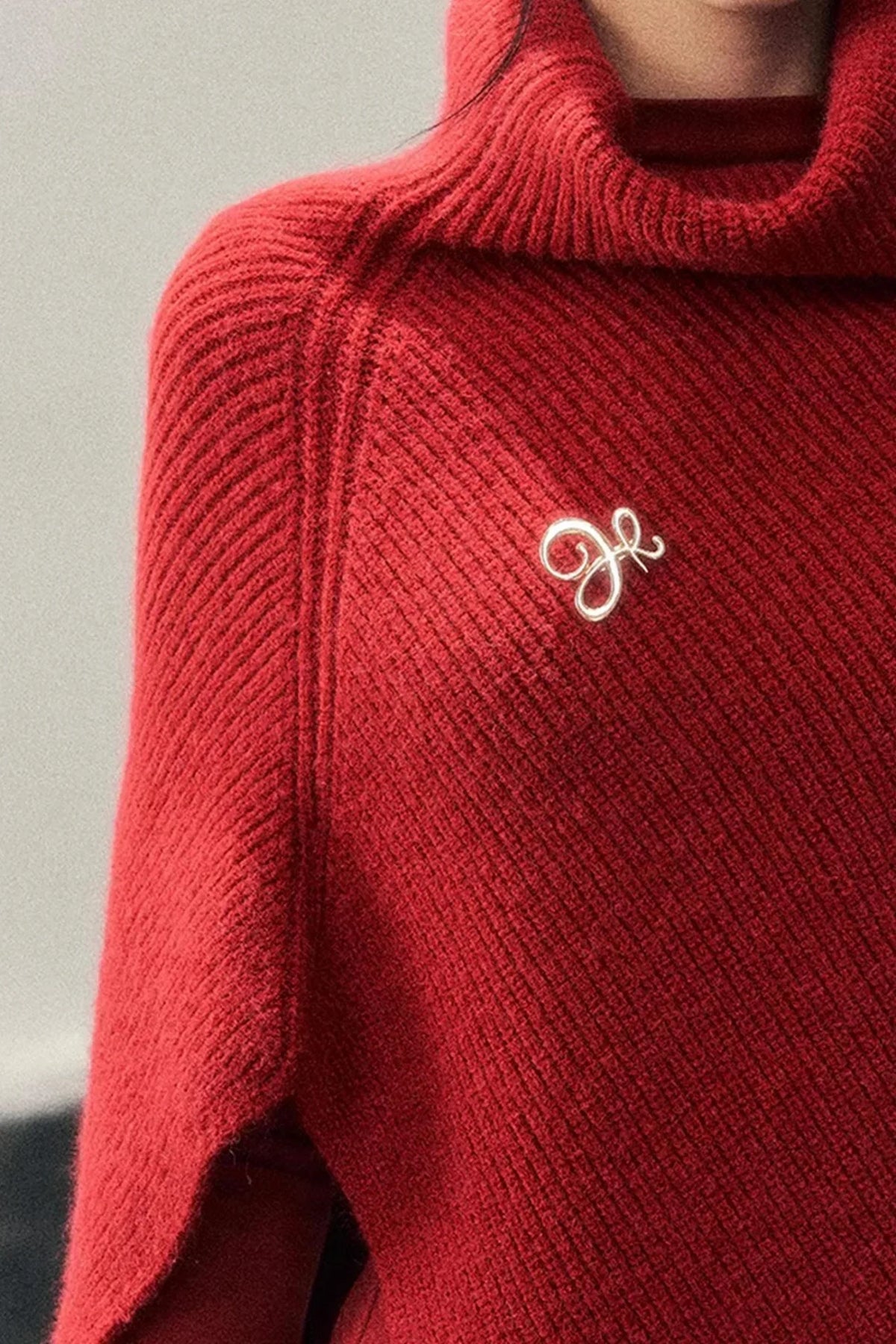 Maple Leaf Knit Sweater Cape Set-Up