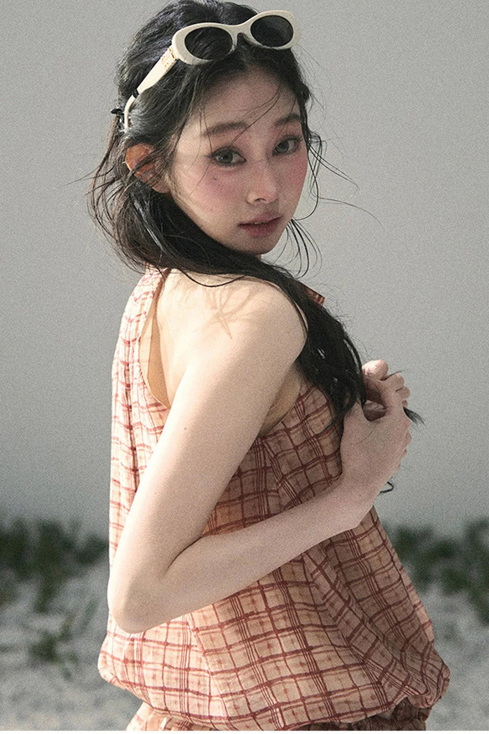 Maple Red Plaid Halter Top