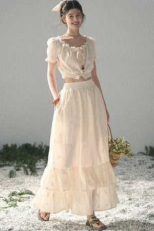 Mature Garden Summer Skirt Set-Up
