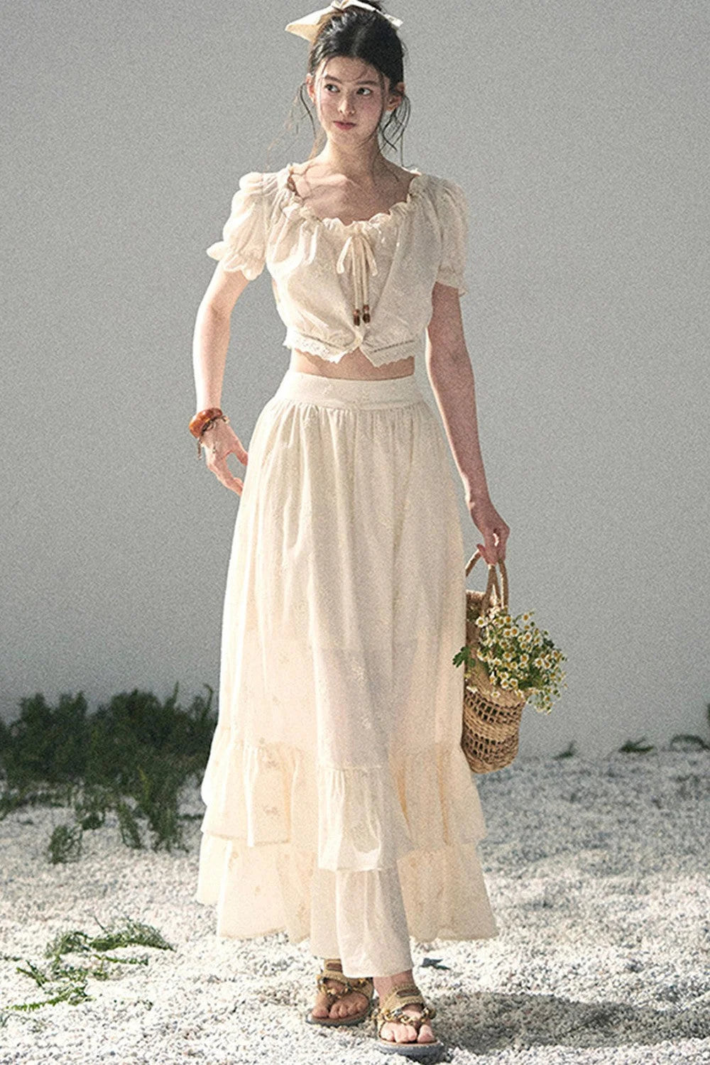 Mature Garden Summer Skirt Set-Up