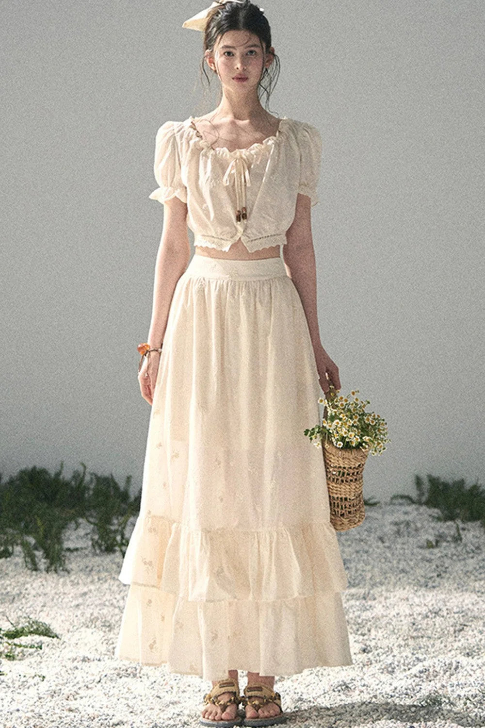 Mature Garden Summer Skirt Set-Up