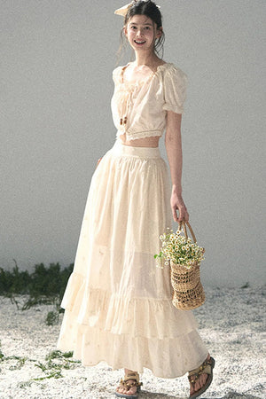 Mature Garden Summer Skirt Set-Up
