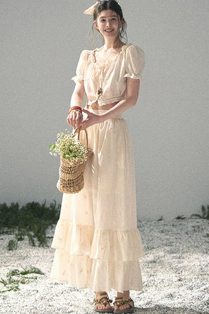 Mature Garden Summer Skirt Set-Up