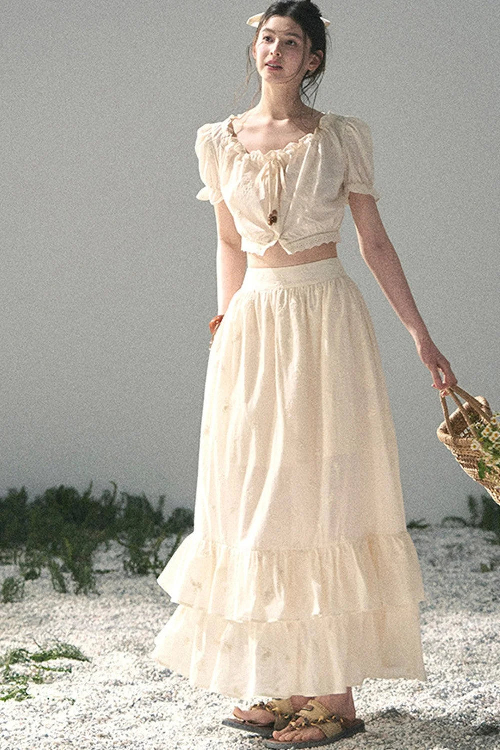 Mature Garden Summer Skirt Set-Up