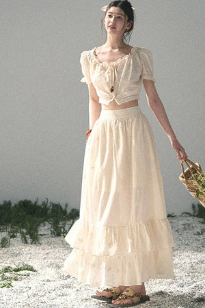 Mature Garden Summer Skirt Set-Up