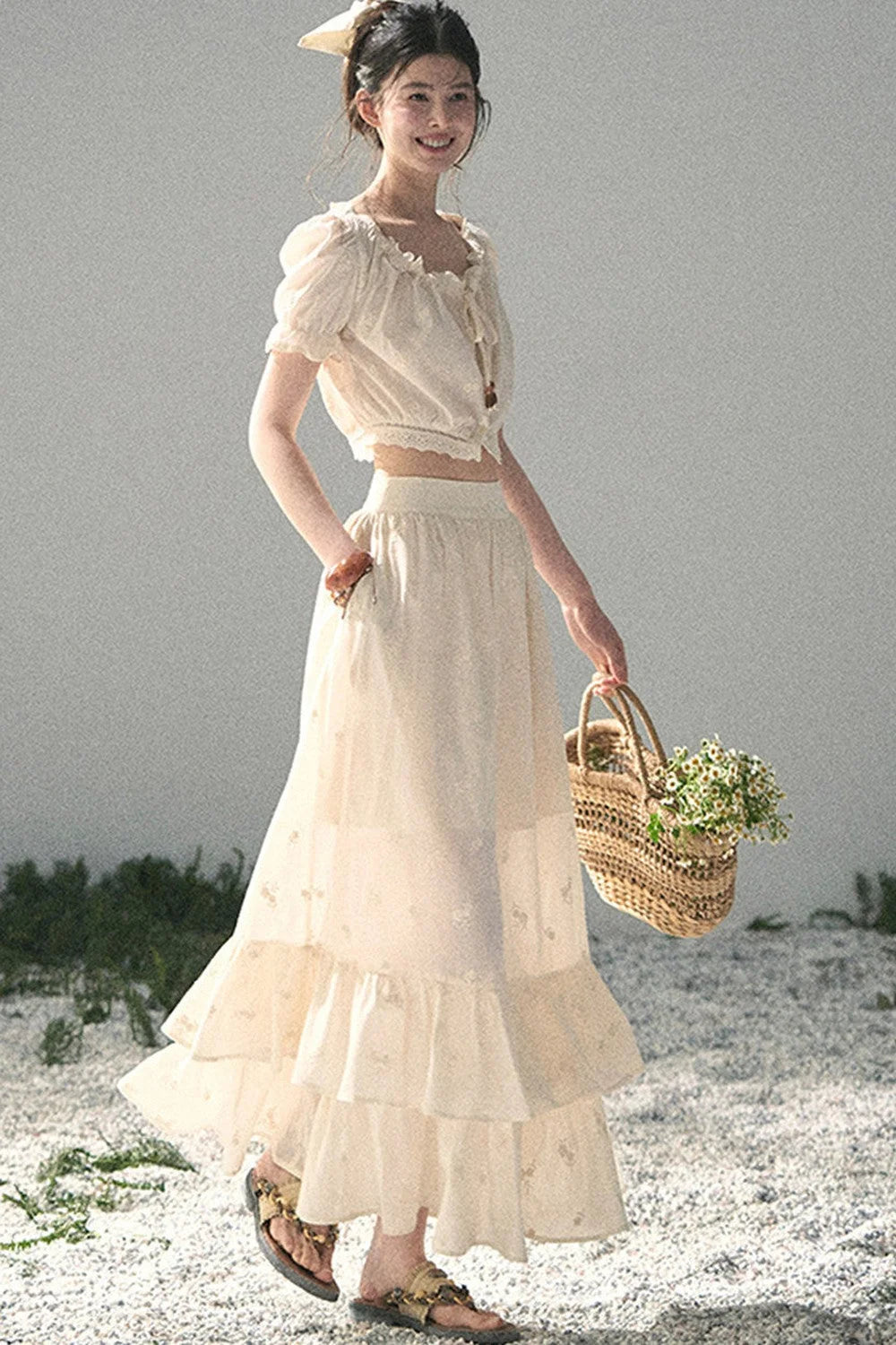 Mature Garden Summer Skirt Set-Up