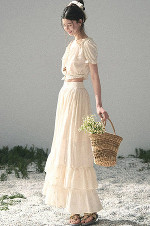 Mature Garden Summer Skirt Set-Up