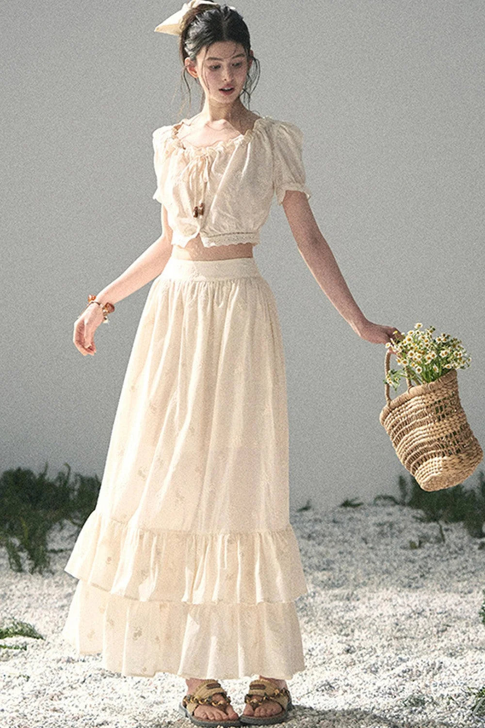 Mature Garden Summer Skirt Set-Up