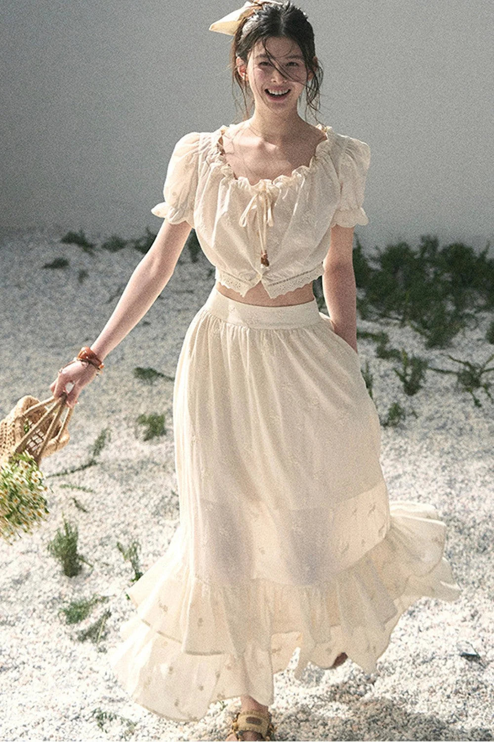 Mature Garden Summer Skirt Set-Up