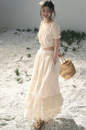 Mature Garden Summer Skirt Set-Up