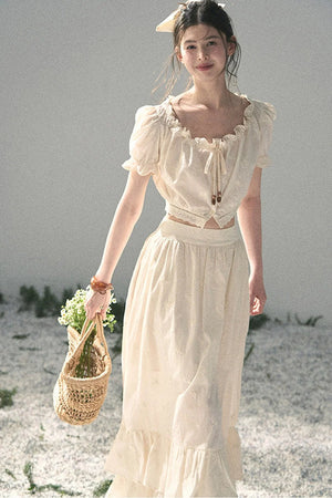 Mature Garden Summer Skirt Set-Up
