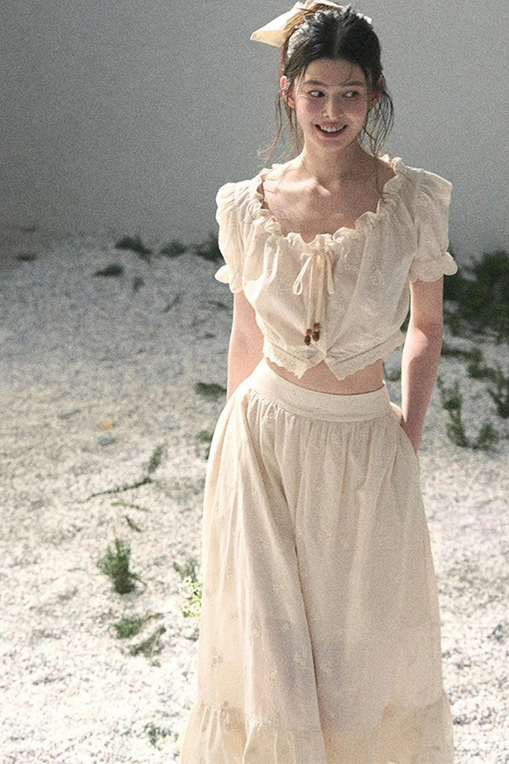 Mature Garden Summer Skirt Set-Up