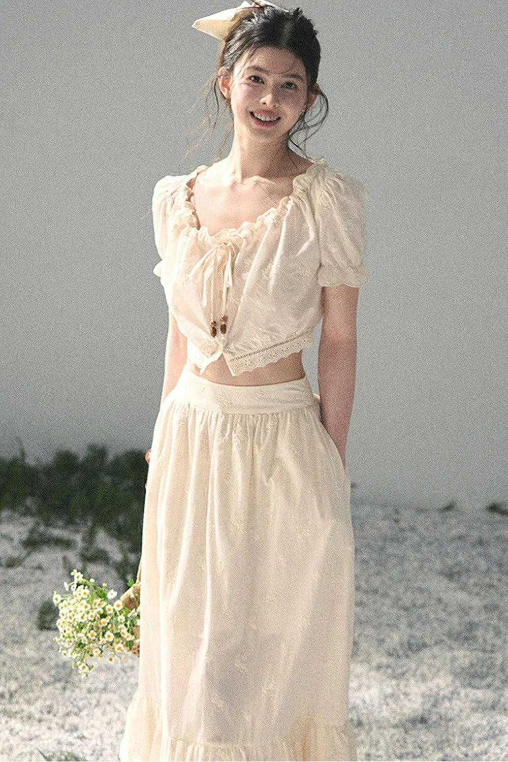 Mature Garden Summer Skirt Set-Up