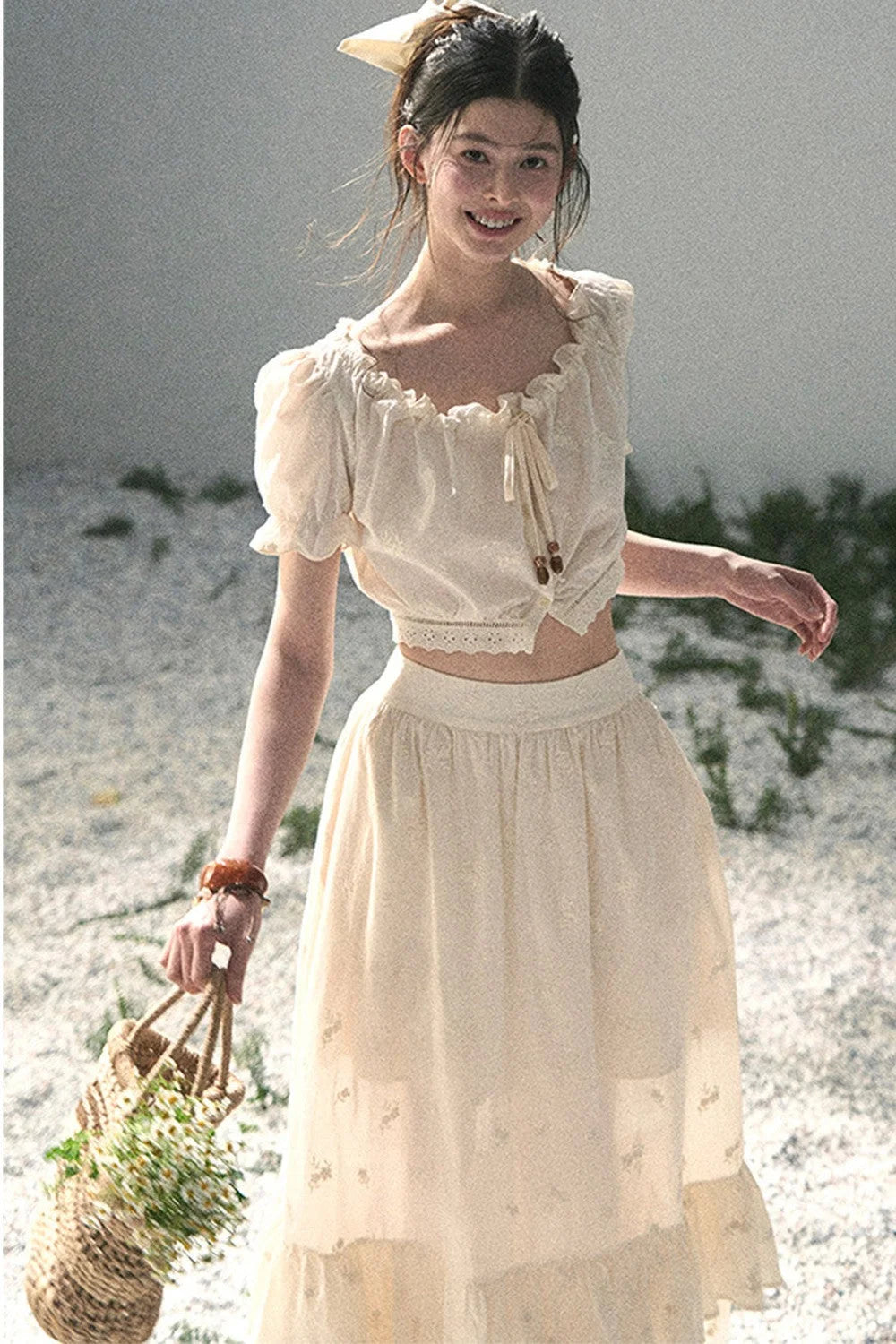 Mature Garden Summer Skirt Set-Up