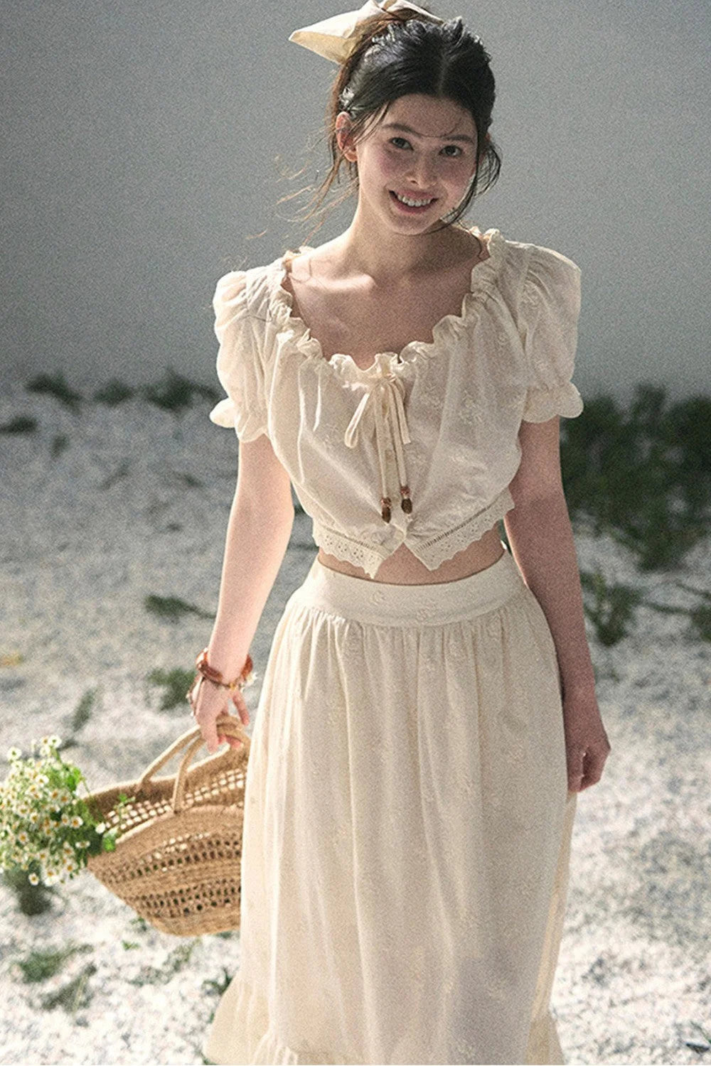 Mature Garden Summer Skirt Set-Up