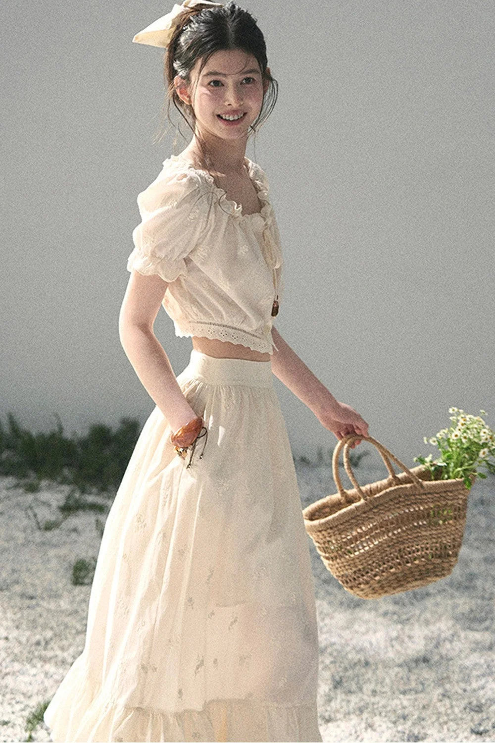 Mature Garden Summer Skirt Set-Up